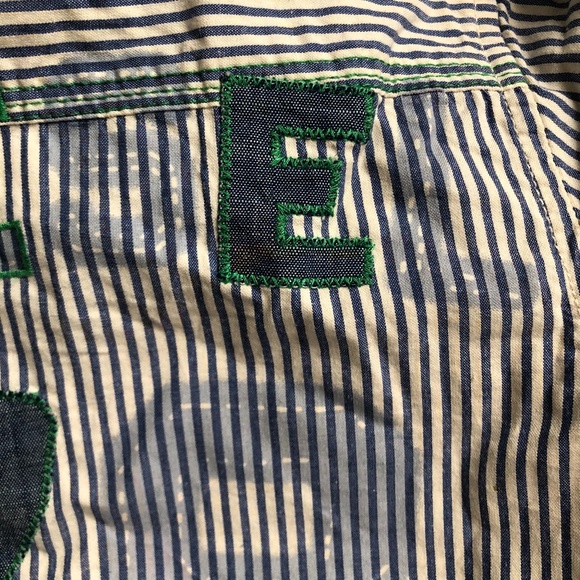 DIESEL Boys Dress Shirt Blue/White stripe 24 M - Picture 3 of 4